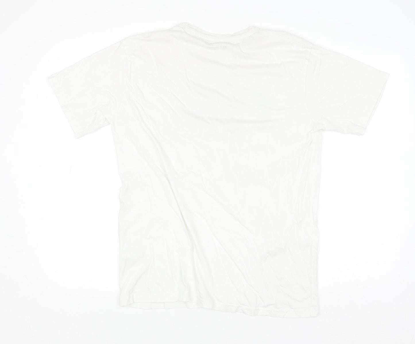 Calvin Klein Jeans Men's White Cotton Logo T-Shirt XL