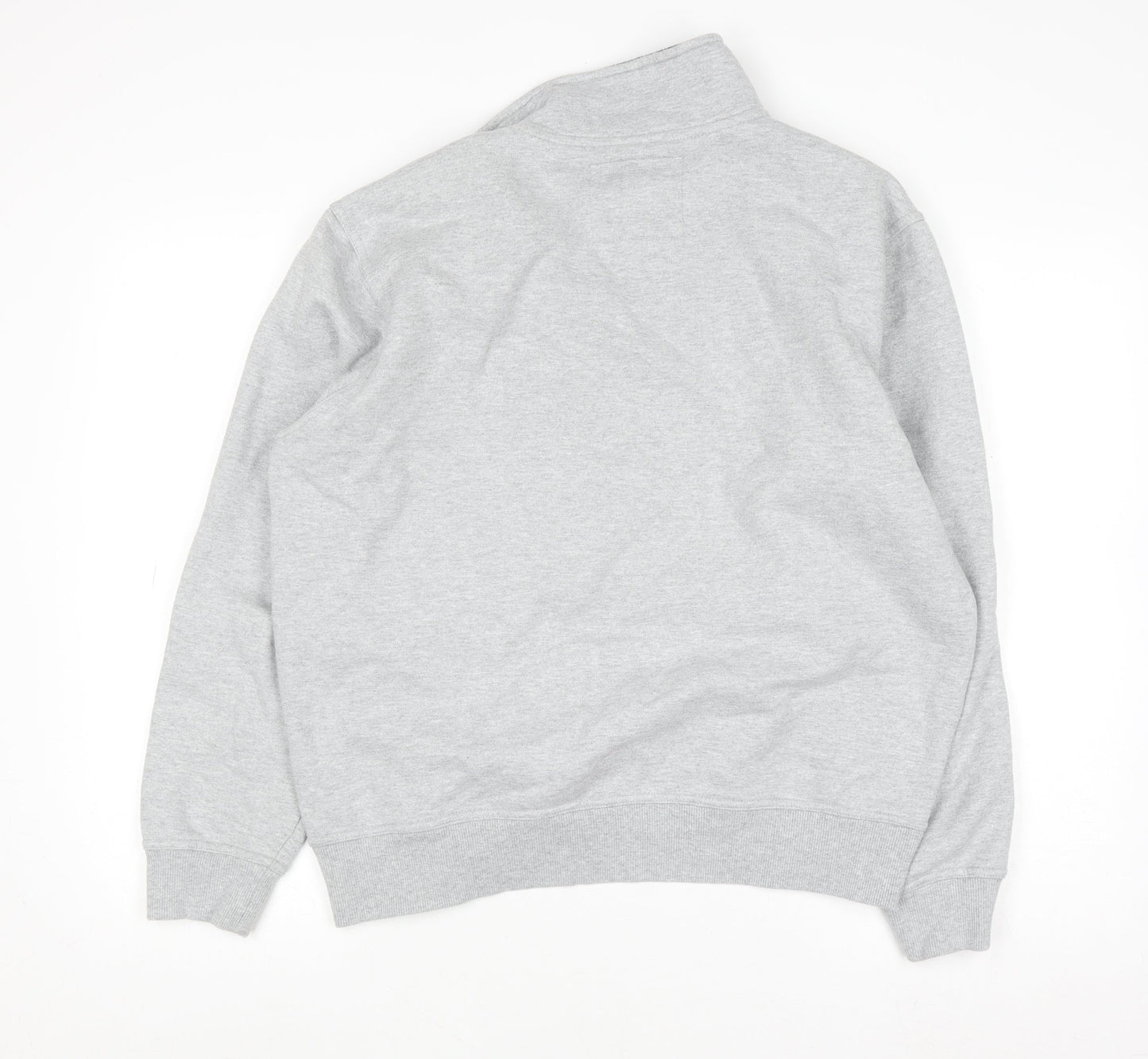 Crew Clothing Men’s Grey 1/2 Zip Sweatshirt L Regular Fit Cotton Blend