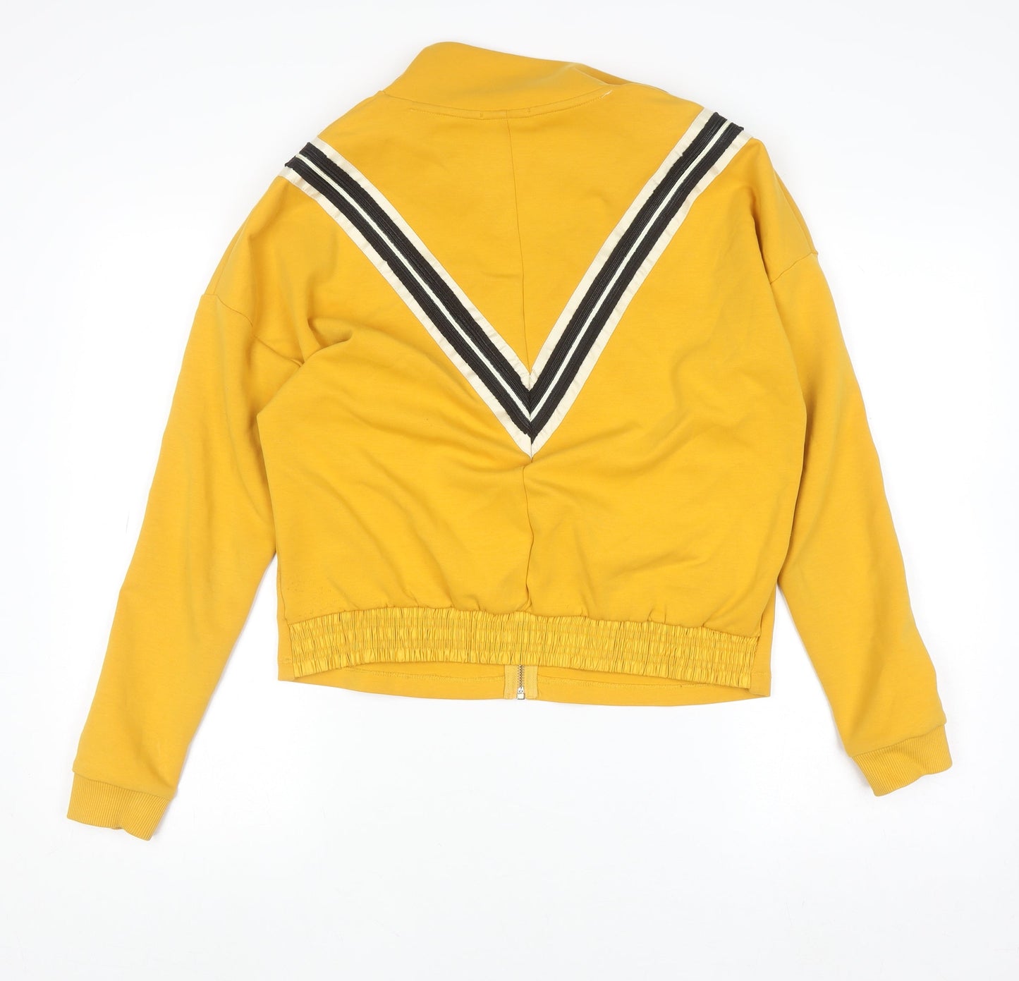 Scotch & Soda Men's Yellow Bomber Jacket S Retro Zip Cotton Blend