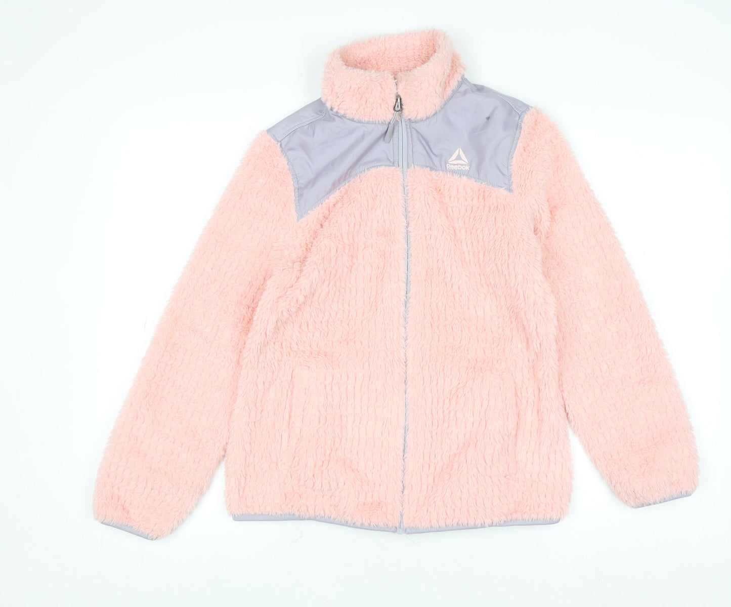 Reebok Girls Pink Fleece Full Zip Sweatshirt Size 16 Years