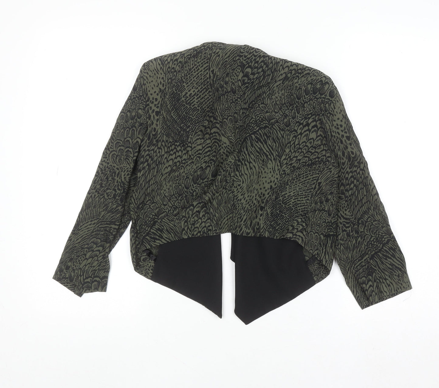 River Island Women’s Green Animal Print Wrap Blouse Size 6