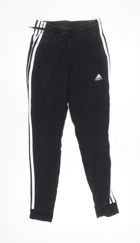 Adidas Women's Black XS Jogger Tracksuit Pants Cotton Blend
