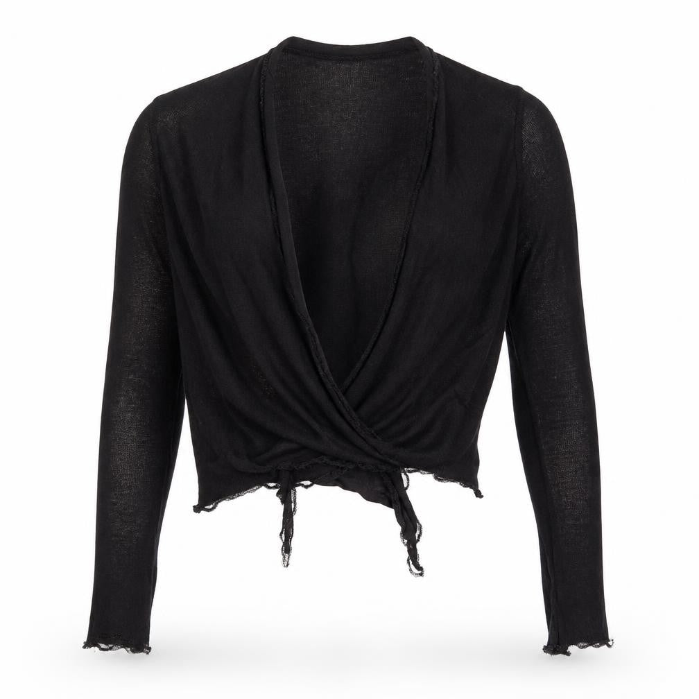 Jigsaw Women's Black Wool Blend V-Neck Cardigan Size S