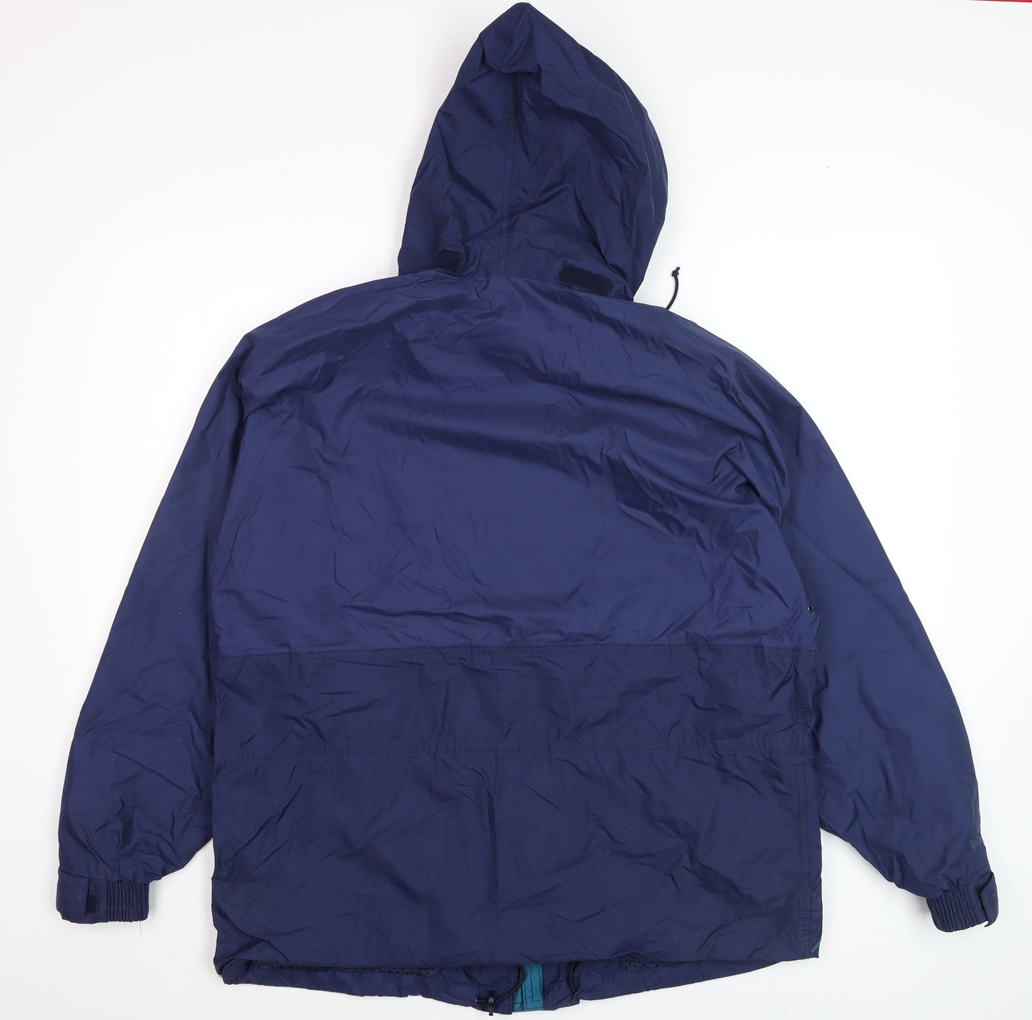 Fortress by Castle Men's Blue XS Waterproof Hooded Rain Jacket