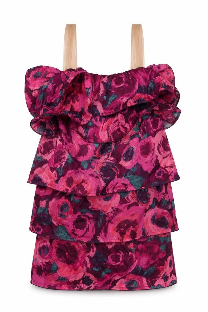 H&M Women Multicoloured Size 8 Silk Floral Ruffle Bodycon Dress