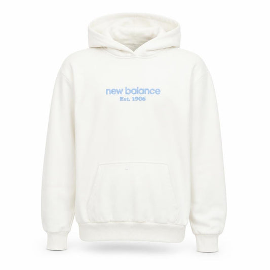 New Balance Men's White Pullover Hoodie XS Fleece Graphic Logo