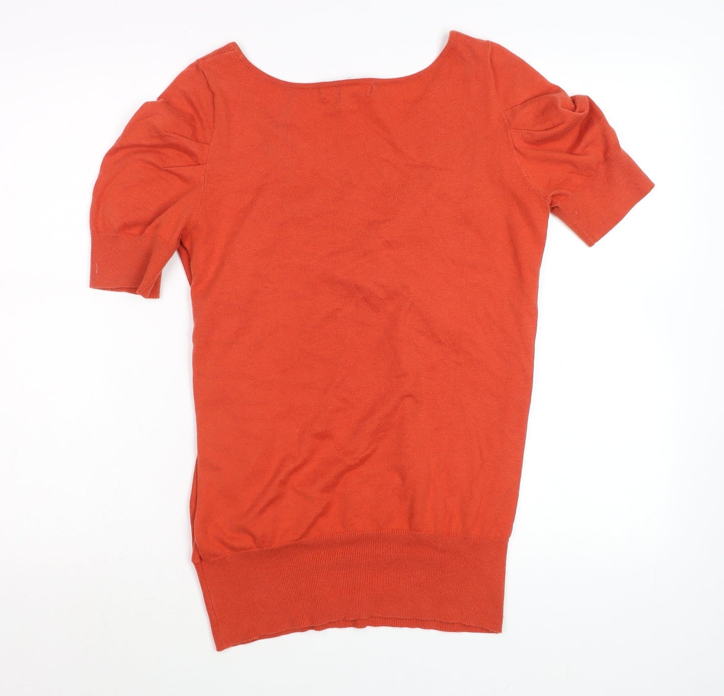 Banana Republic Womens Orange Short Sleeve Knit Top M