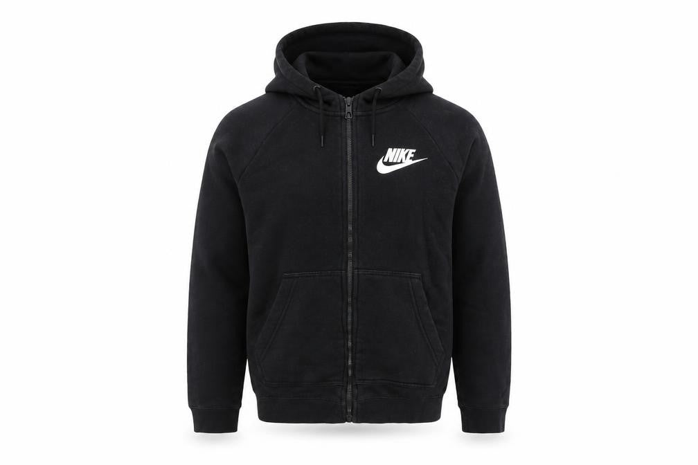 Nike Men's Black Full Zip Hoodie S Regular Fit Sportswear