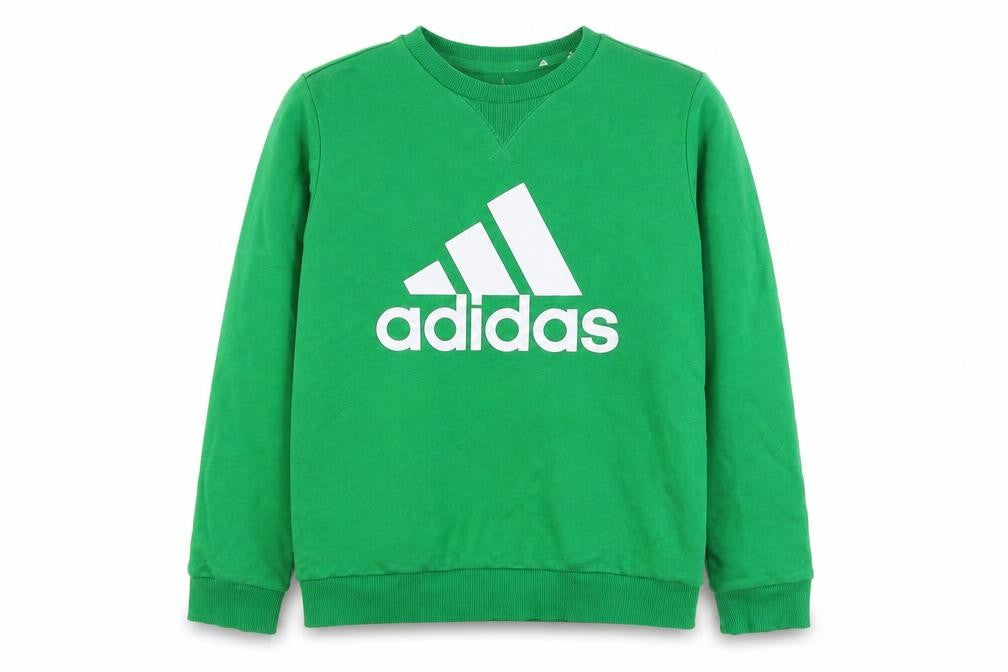 Adidas Boys Green Crew Neck Pullover Sweatshirt 11-12 Years