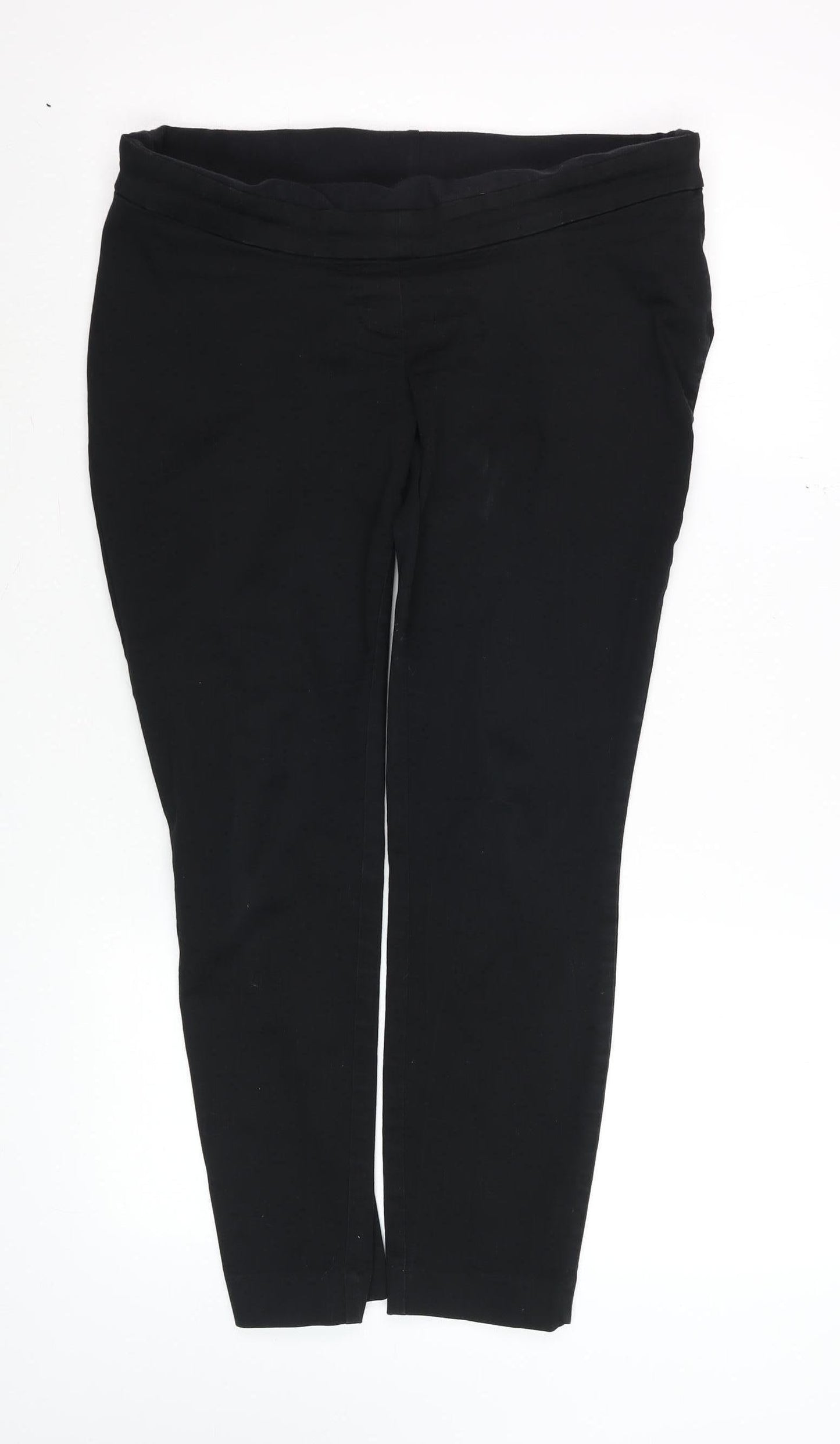 H&M Women’s Black Maternity Stretch Tapered Trousers Size M