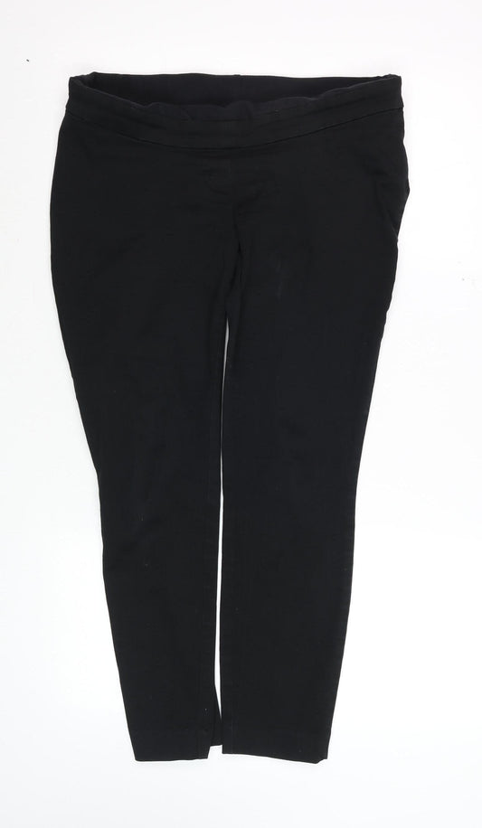 H&M Women’s Black Maternity Stretch Tapered Trousers Size M
