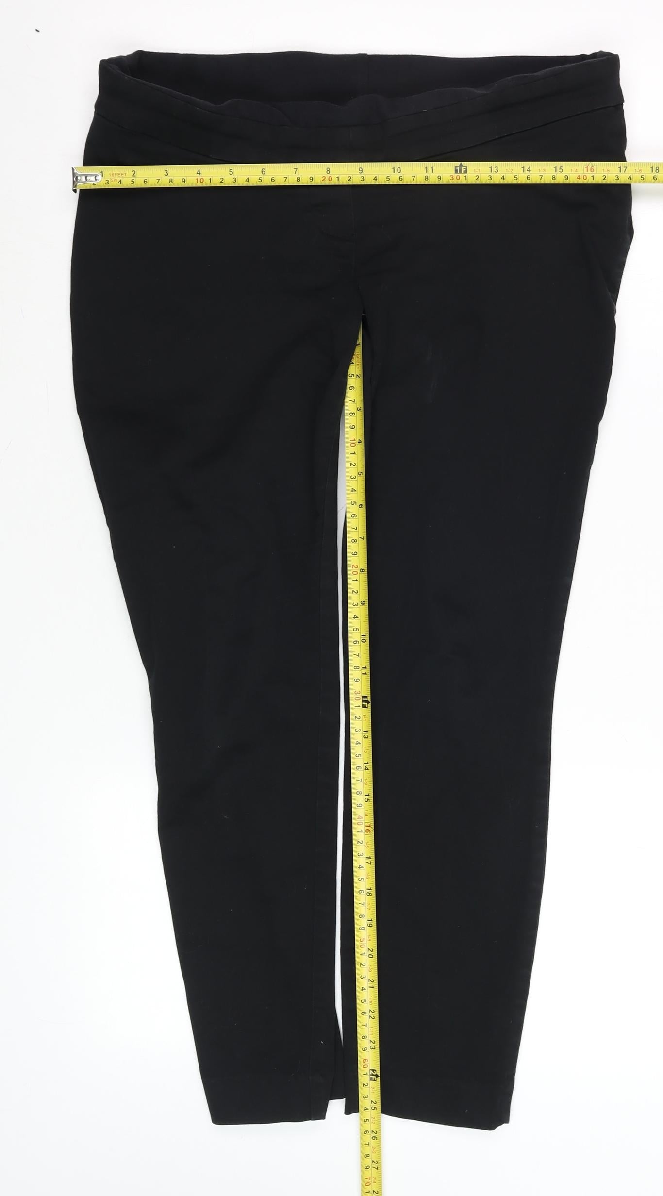 H&M Women’s Black Maternity Stretch Tapered Trousers Size M