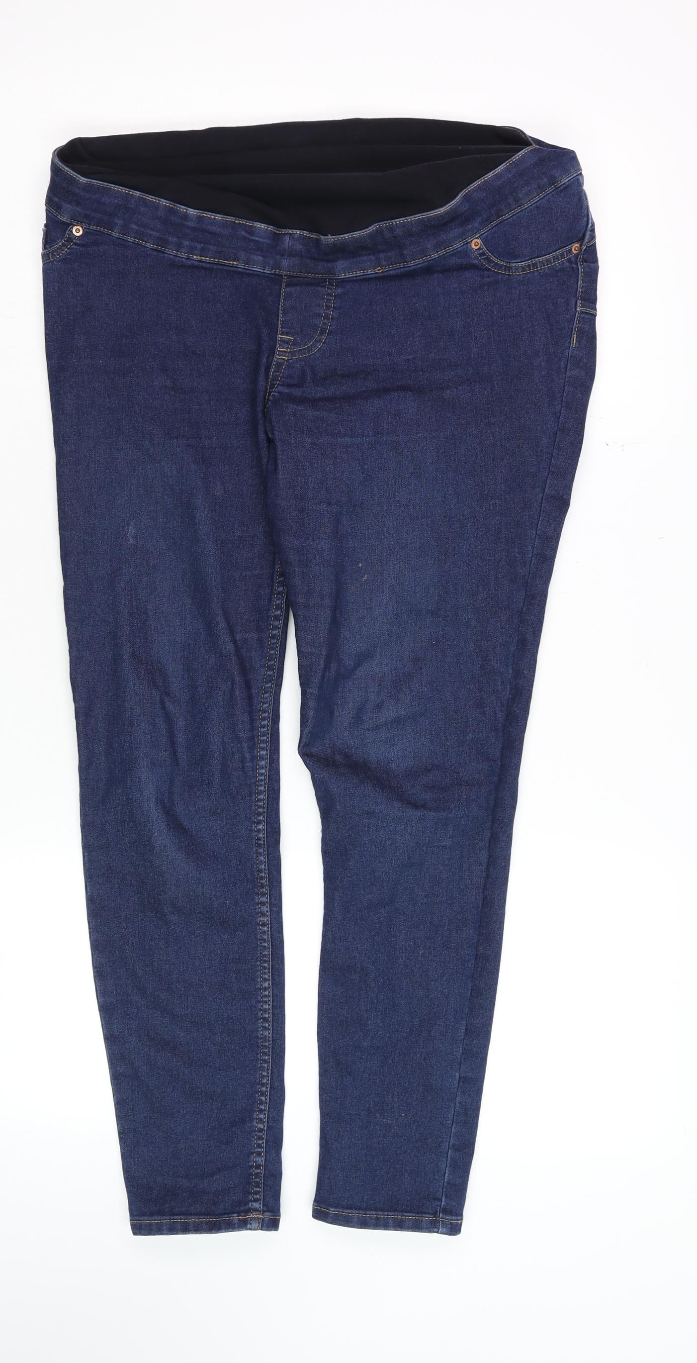 New Look Women Blue Size 10 Maternity Lift & Shape Jegging Jeans