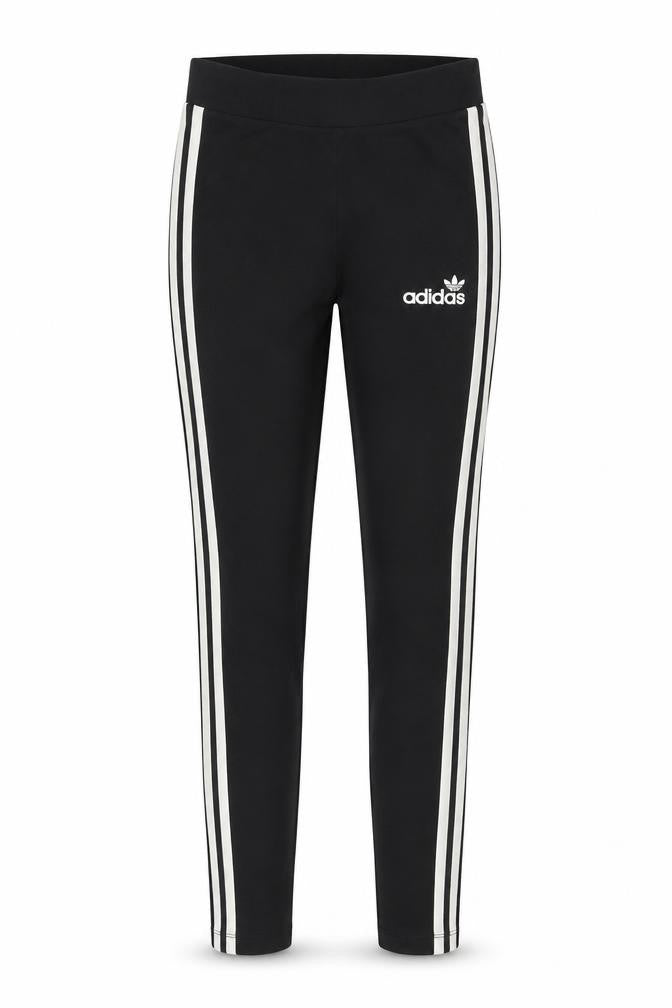Adidas Womens Black Size 8 Slim Fit 3-Stripes Leggings