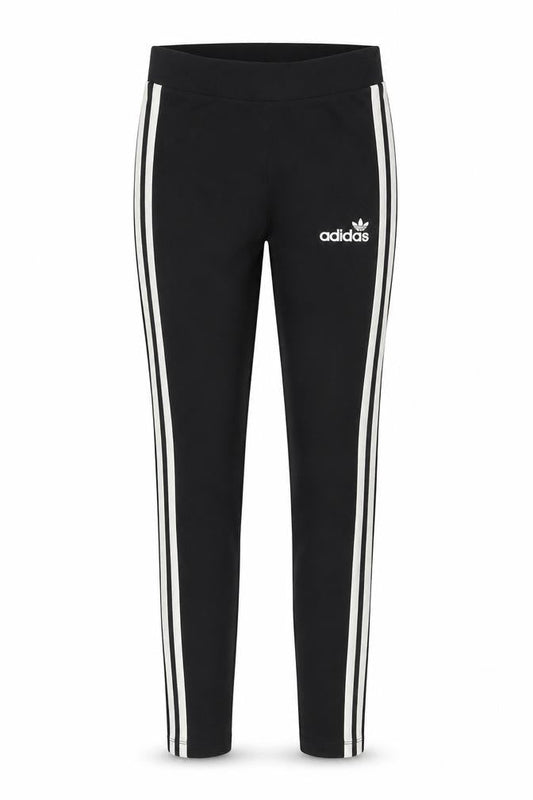 Adidas Womens Black Size 8 Slim Fit 3-Stripes Leggings