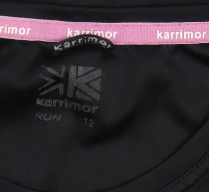 Karrimor Womens Black Size 12 Running Short Sleeve T-Shirt