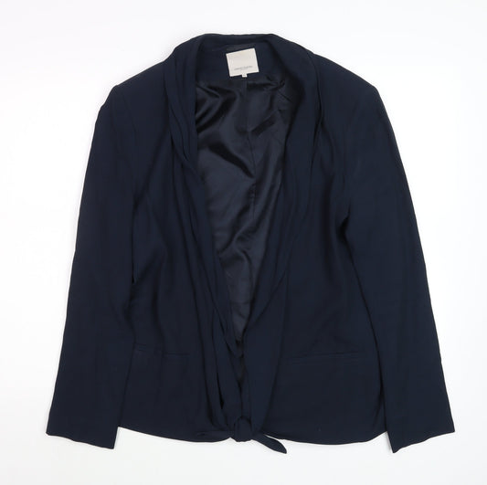 Great Plains Women Blue XL Blazer Shawl Collar Single-Breasted Jacket