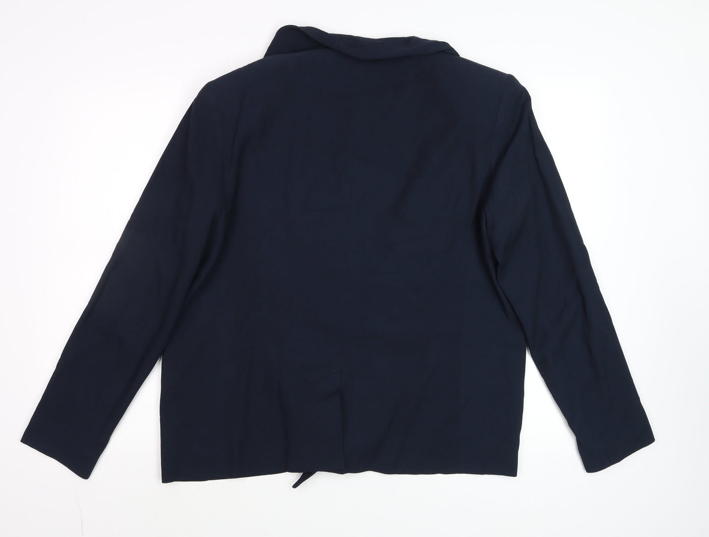 Great Plains Women Blue XL Blazer Shawl Collar Single-Breasted Jacket