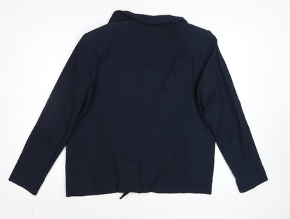 Great Plains Women Blue XL Blazer Shawl Collar Single-Breasted Jacket