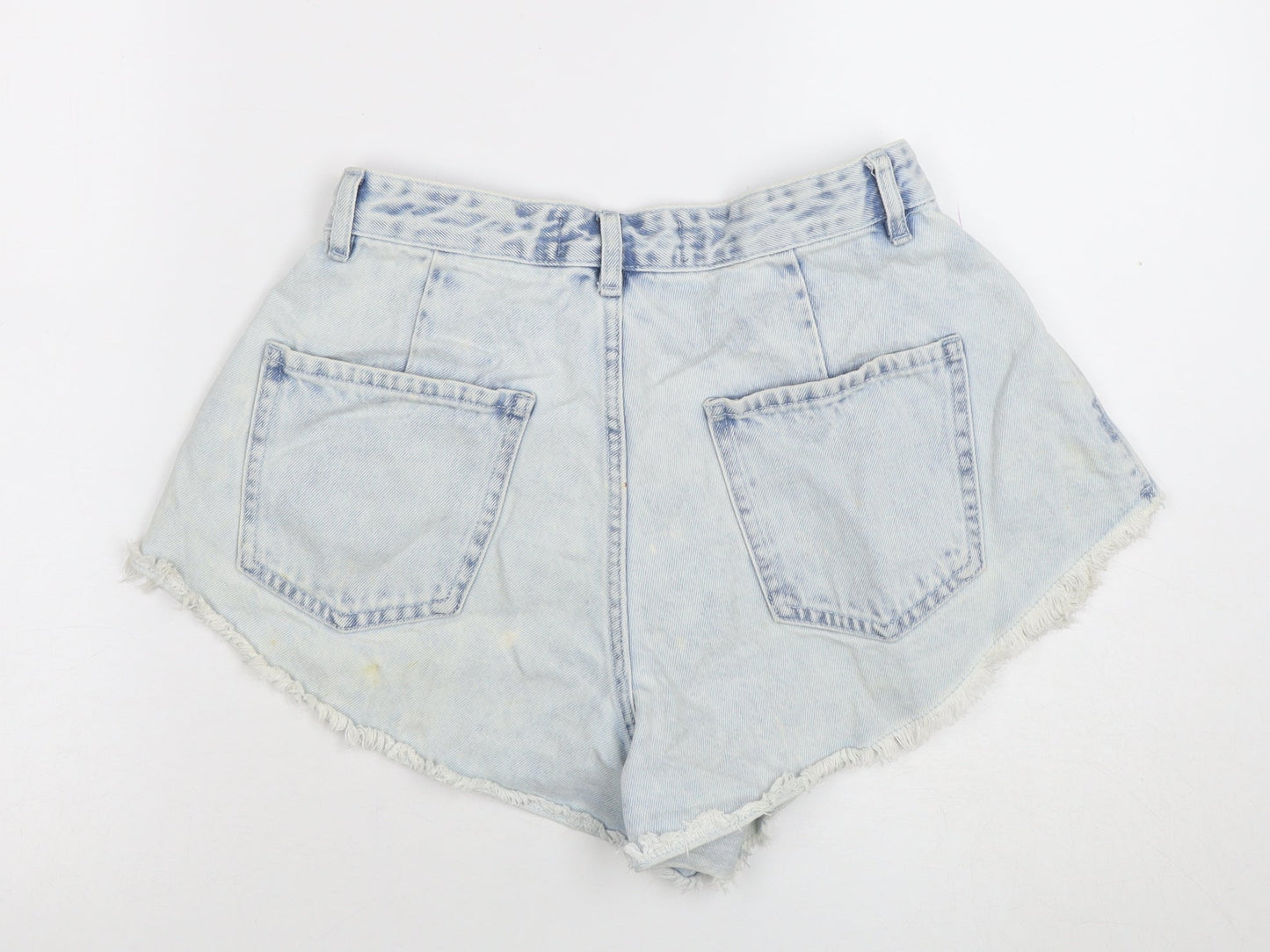 Primark Denim Co Women Blue Size 8 High Rise Cut-Off Denim Shorts