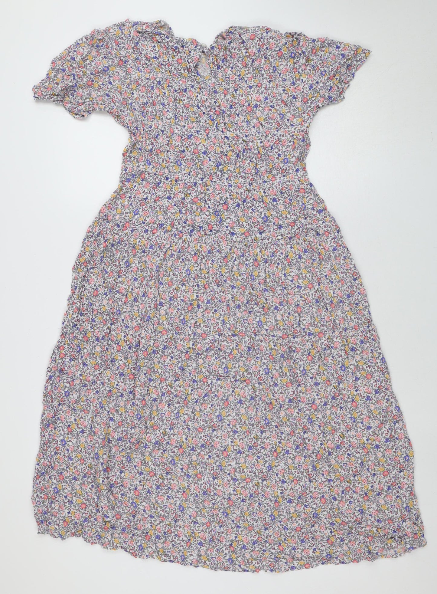Jeff&Co Women’s Multicoloured Floral Fit & Flare Dress Size 10