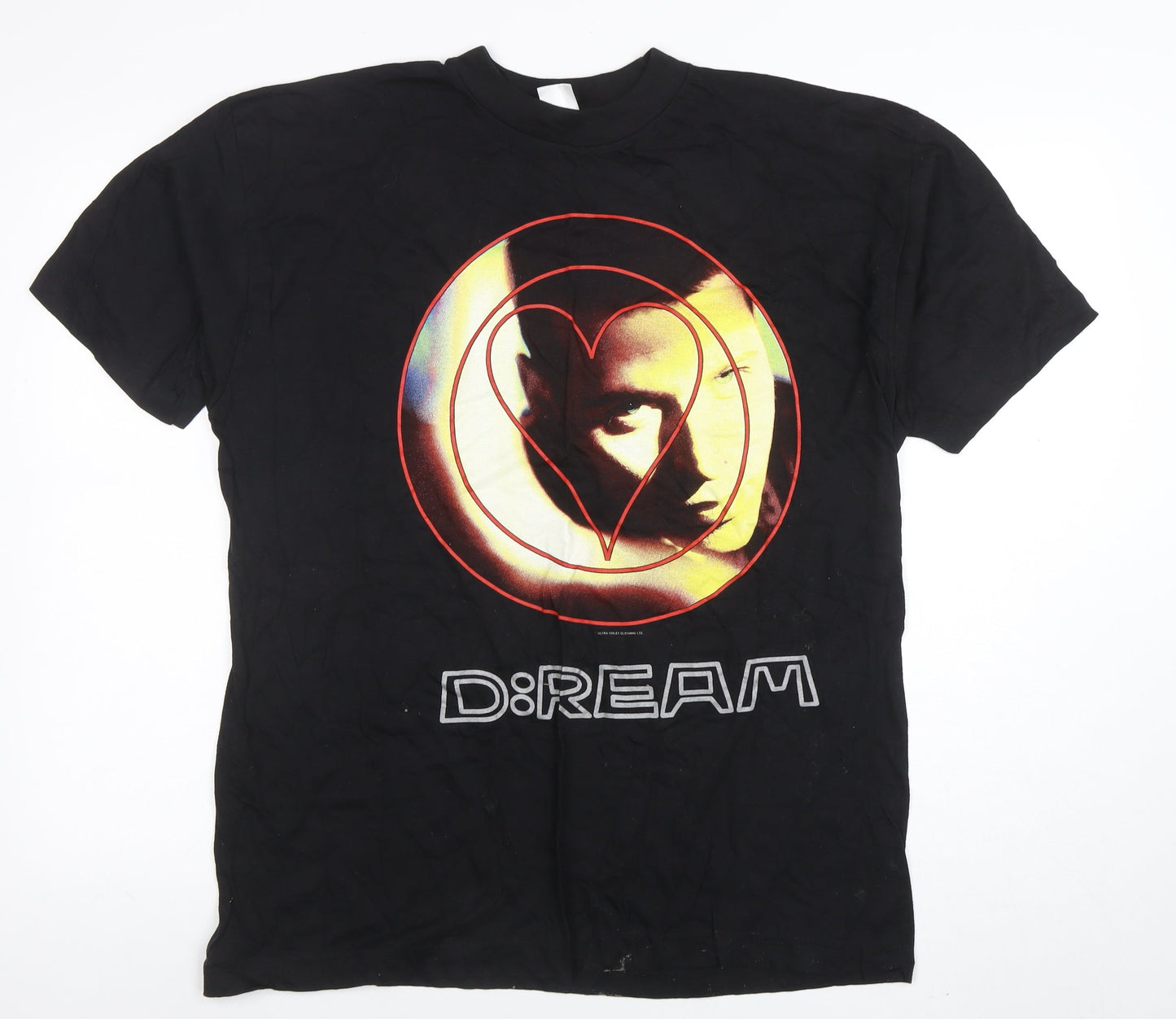 D:Ream Black 90s Band Tour Vintage Mens L Graphic T-Shirt