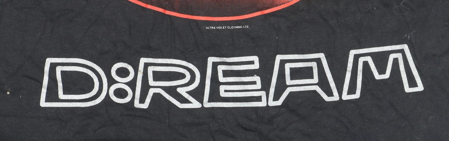 D:Ream Black 90s Band Tour Vintage Mens L Graphic T-Shirt