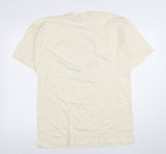 Twin Island Cotton Men's Beige Barbados Graphic T-Shirt M Vintage 100% Cotton