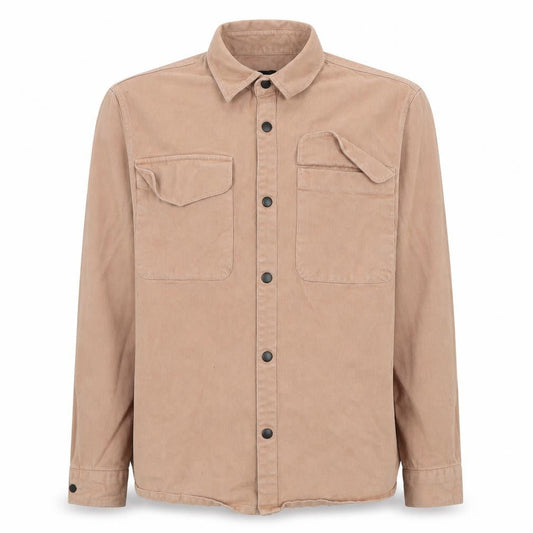 River Island Men’s Brown Twill Cotton Jacket Size M Casual Button Up