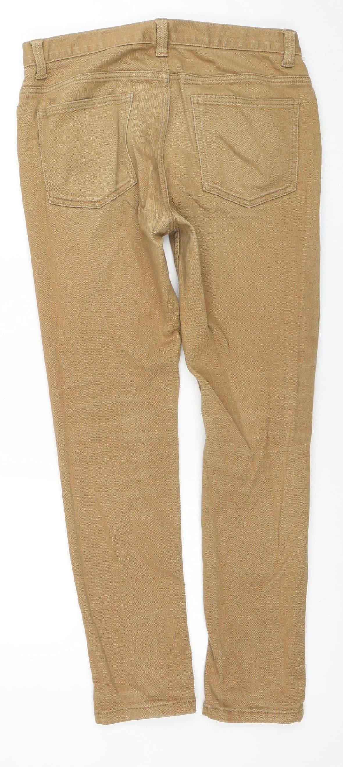 Denim Co. Men's Beige Skinny Jeans W30 L30 Cotton Stretch