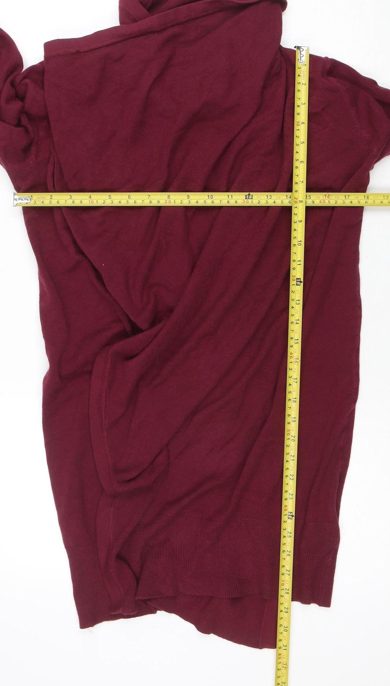 Obsessions Women's Red Roll Neck Knit Jumper One Size