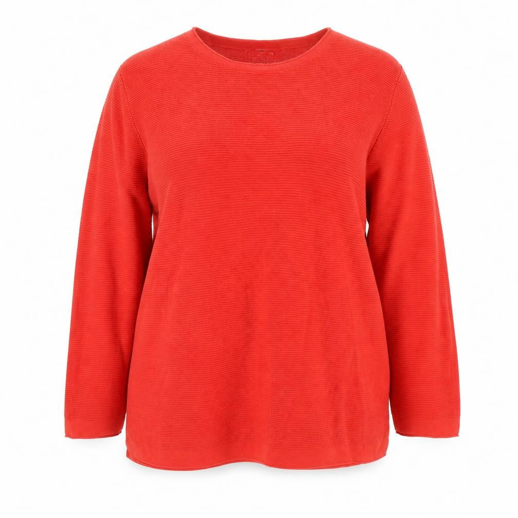 Tom Tailor Women's Red Cotton Knit Pullover Jumper 3XL