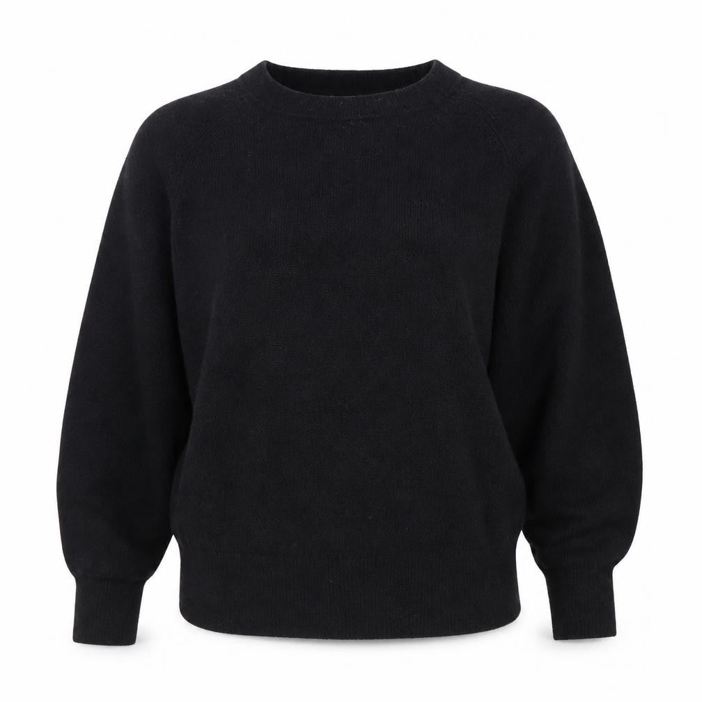 FatFace Women's Black Crew Neck Balloon Sleeve Jumper Size 18