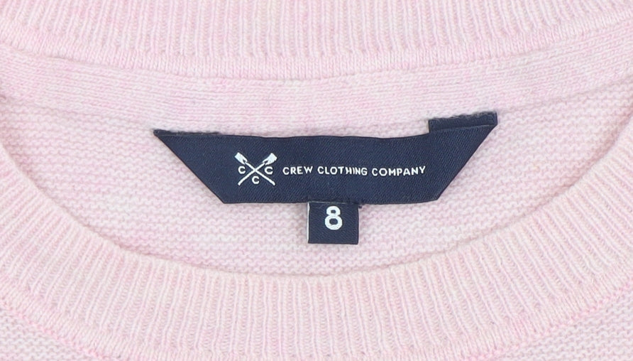 Crew Clothing Company Women's Pink Merino Wool Jumper Size 8