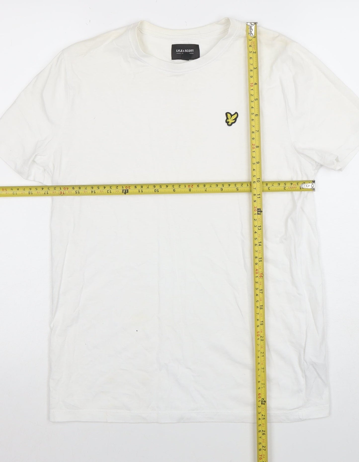 Lyle & Scott Boys White Cotton Logo T-Shirt 14-15 Years Short Sleeve