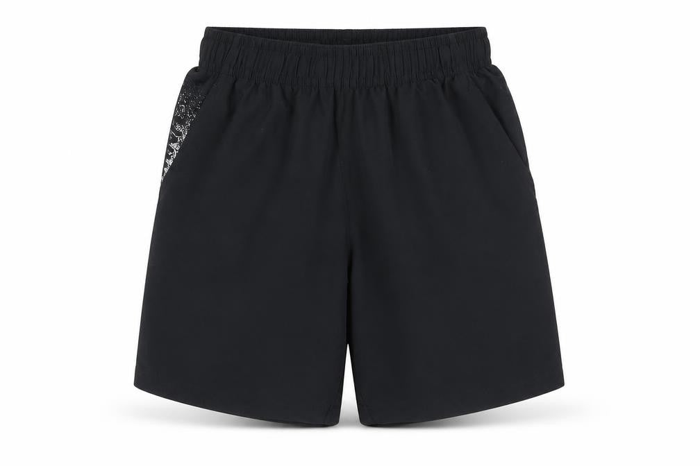Under Armour Boys Black Small Loose Fit Athletic Shorts Polyester