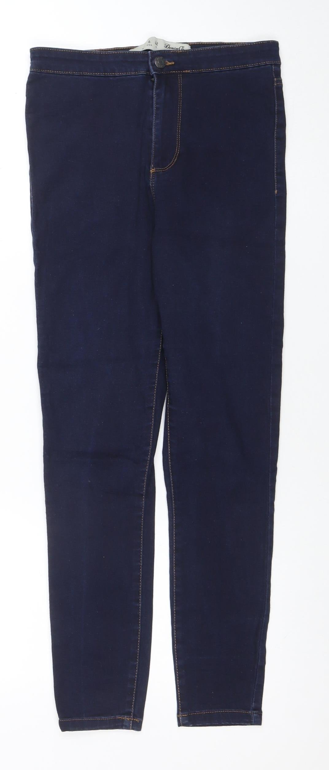Denim Co. Womens Blue Size 10 Skinny Stretch Jeans