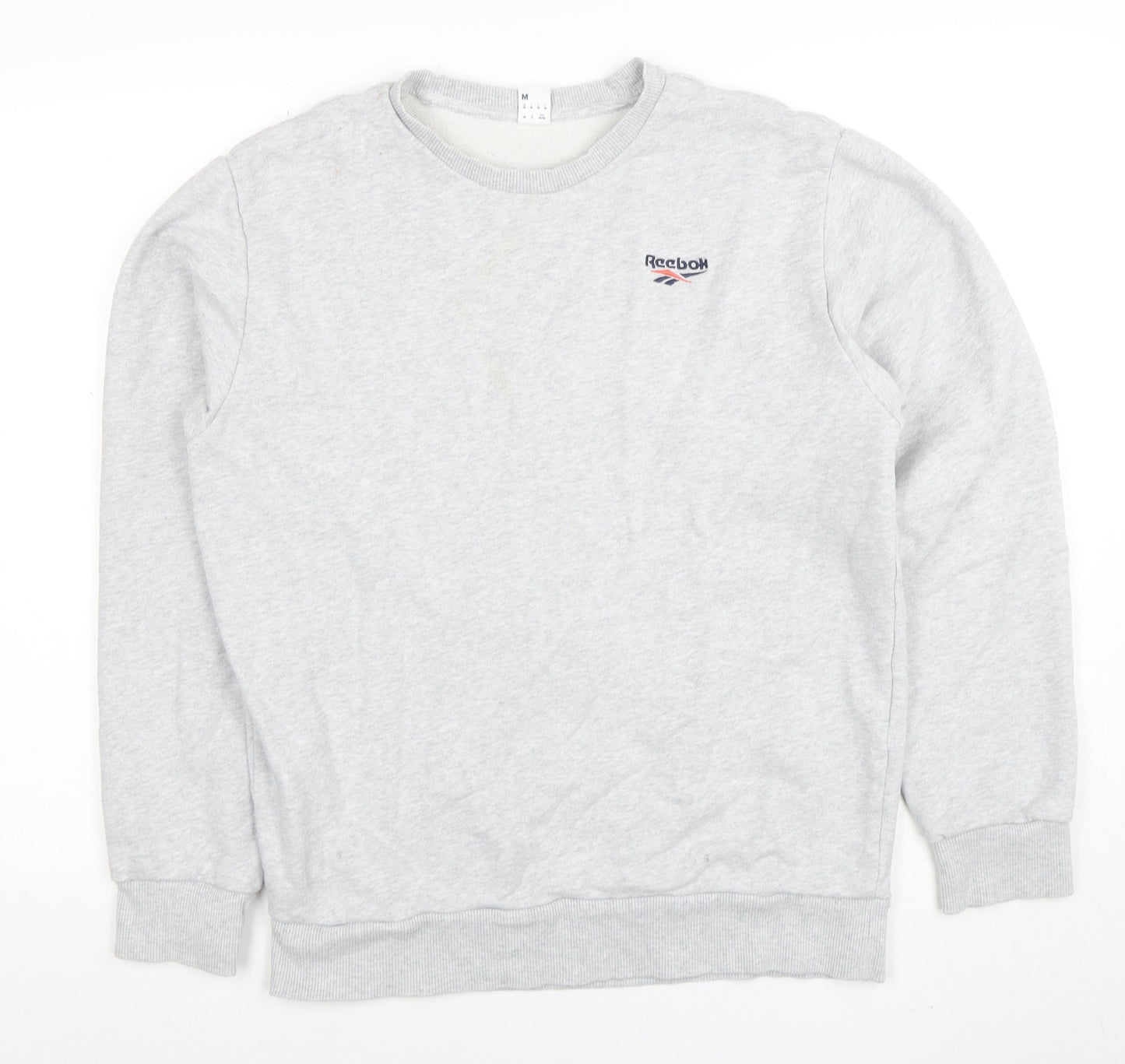 Reebok Men’s Grey Cotton Crew Neck Sweatshirt M