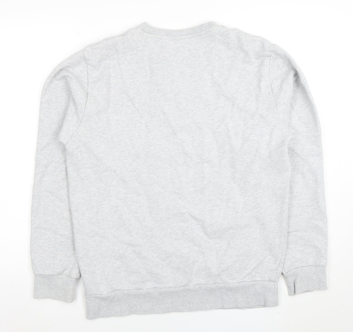 Reebok Men’s Grey Cotton Crew Neck Sweatshirt M