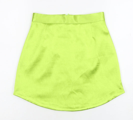 River Island Women’s Green Satin Mini Skirt Set UK 6