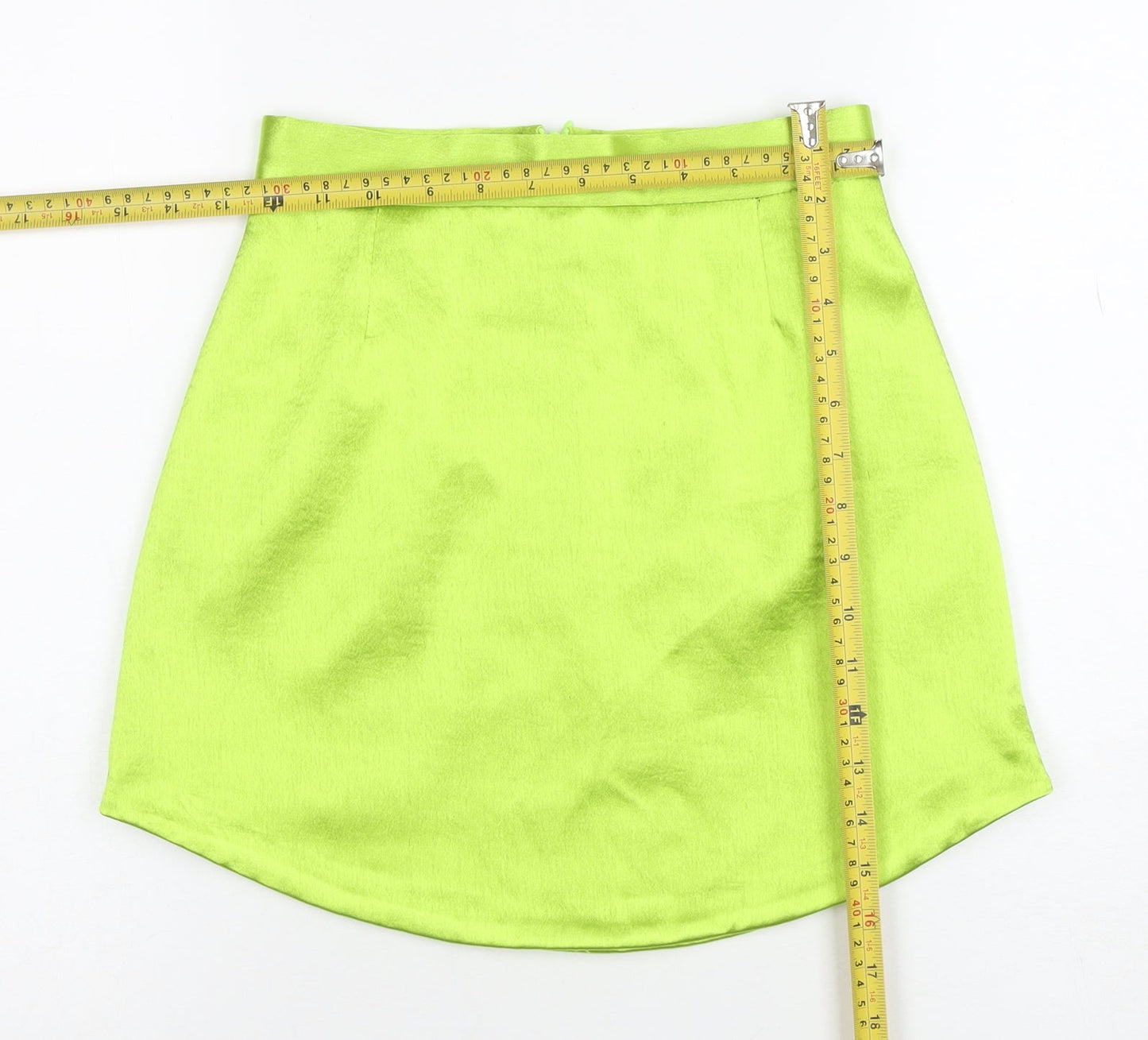 River Island Women’s Green Satin Mini Skirt Set UK 6