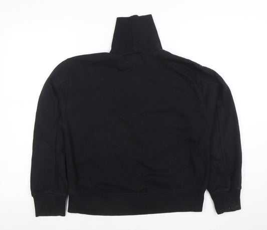 Zara Womens Black Size S Roll Neck Pullover Sweatshirt