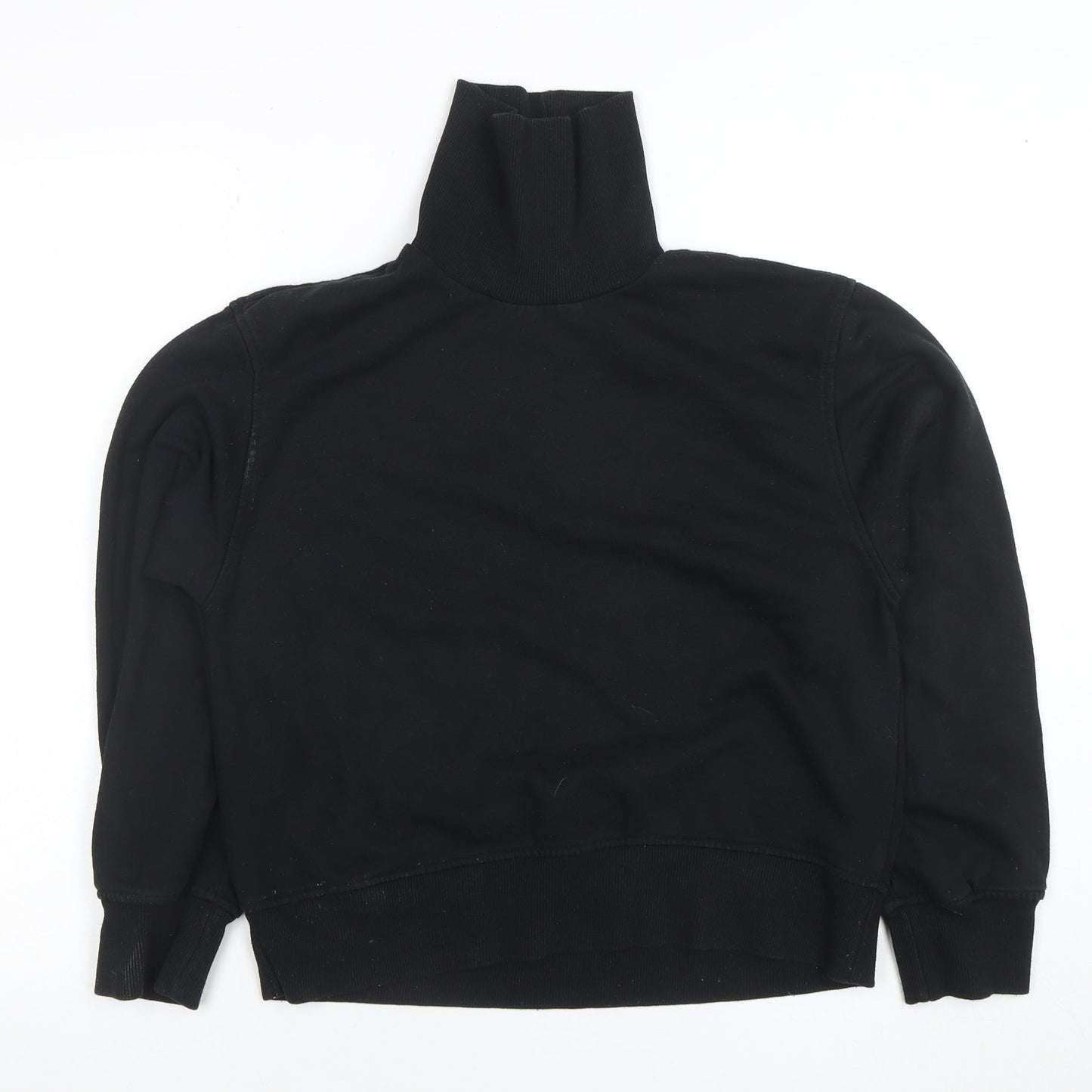 Zara Womens Black Size S Roll Neck Pullover Sweatshirt