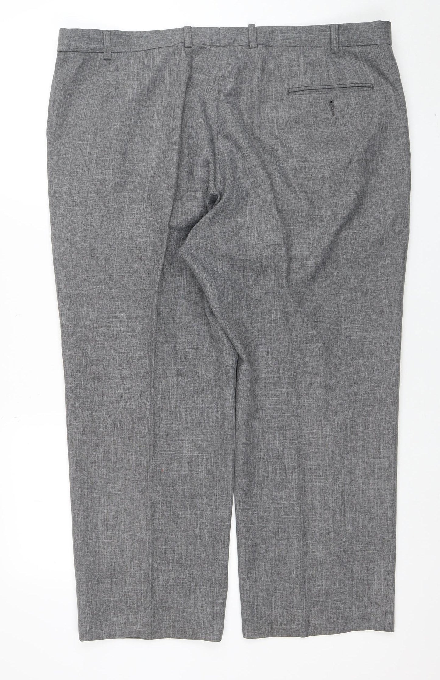 Marks and Spencer Men Mid Grey Regular Fit Dress Trousers 40W 29L