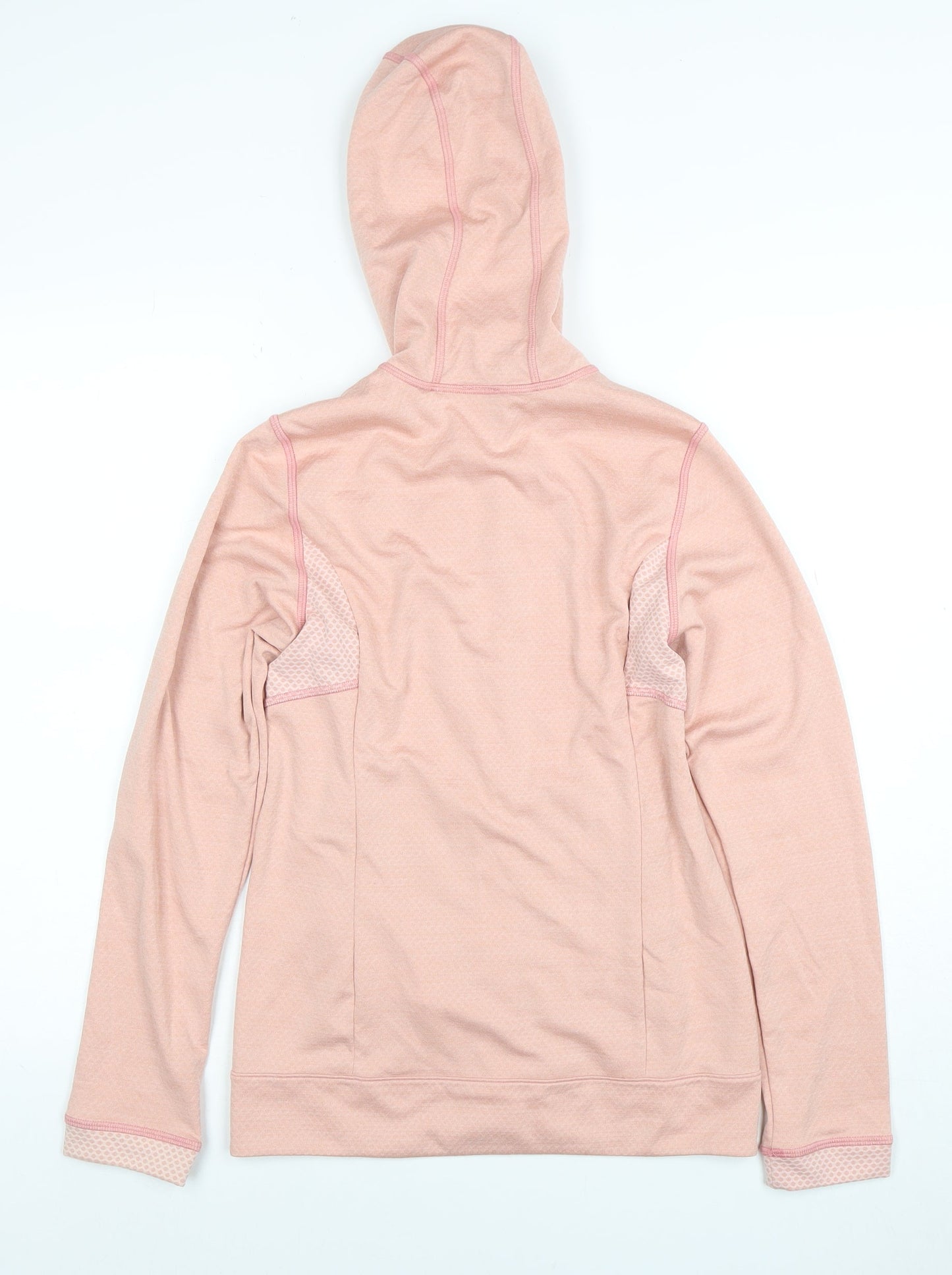 Millet Women Pink Full Zip Hooded Sweatshirt Size 8 Polyester