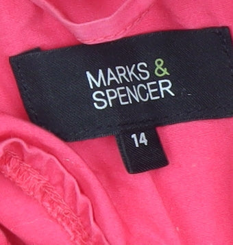 Marks and Spencer Women’s Pink Cotton Anorak Jacket Size 14