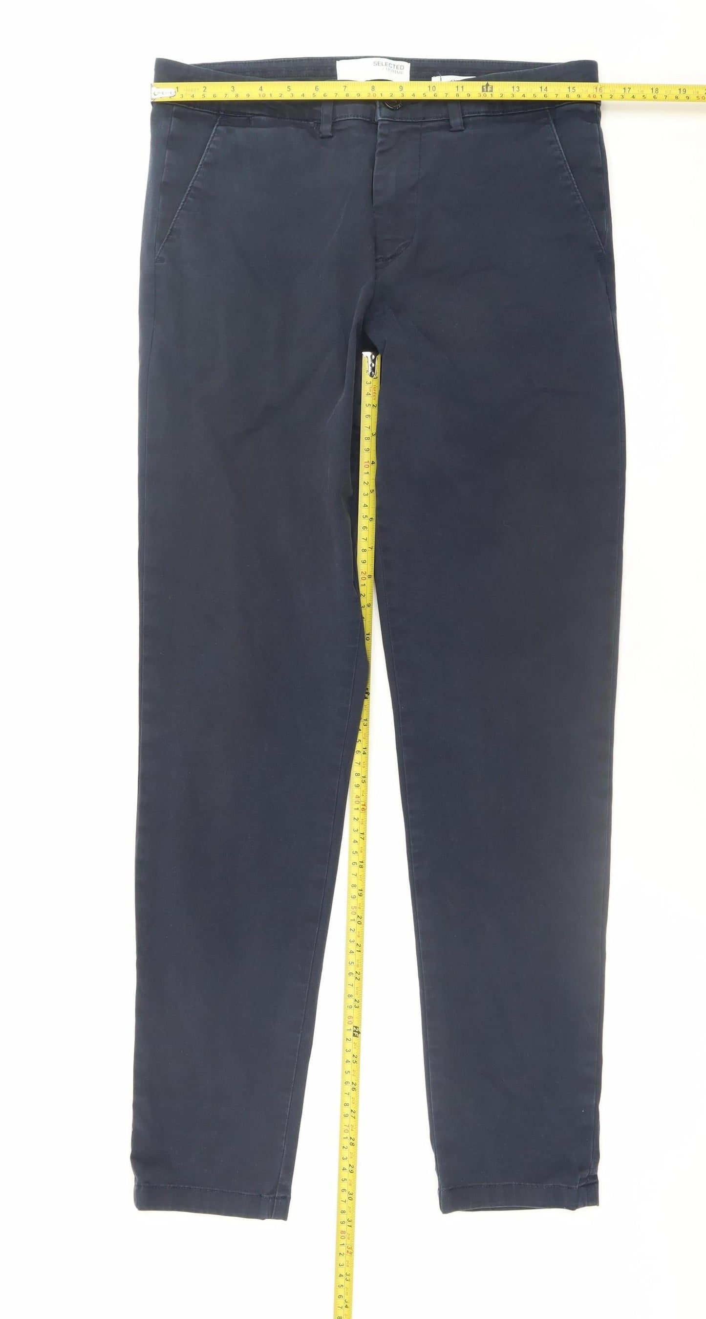 Selected Homme Men's Navy Slim Fit Chino Trousers W31 L34