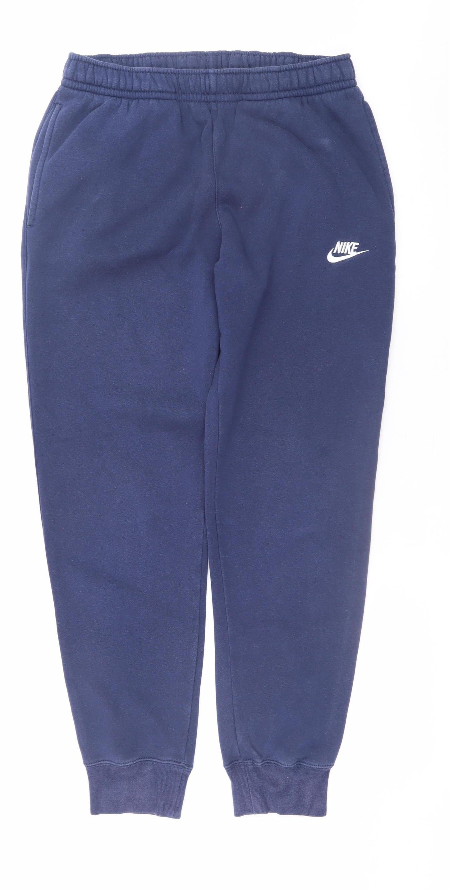 Nike Men's Blue Jogger Sweatpants Small Regular Fit Fleece Cotton Blend