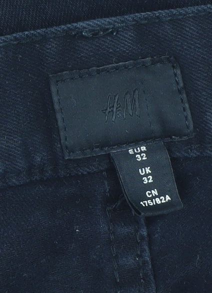 H&M Men's Black Slim Fit Skinny Jeans 32W Denim