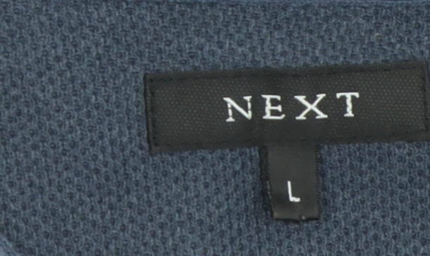 Next Men's Blue V-Neck Pullover Sweatshirt Size L